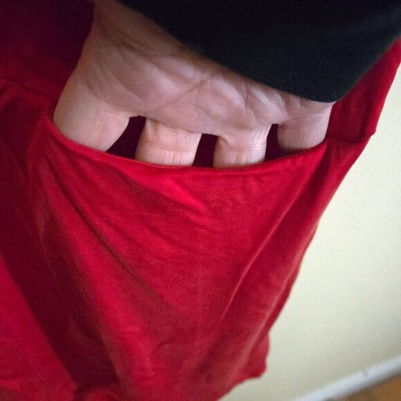 Anthropologie Dolan Left Coast Lola Cocoon Red Tunic Dress V Neck Size XS - Picture 5 of 7